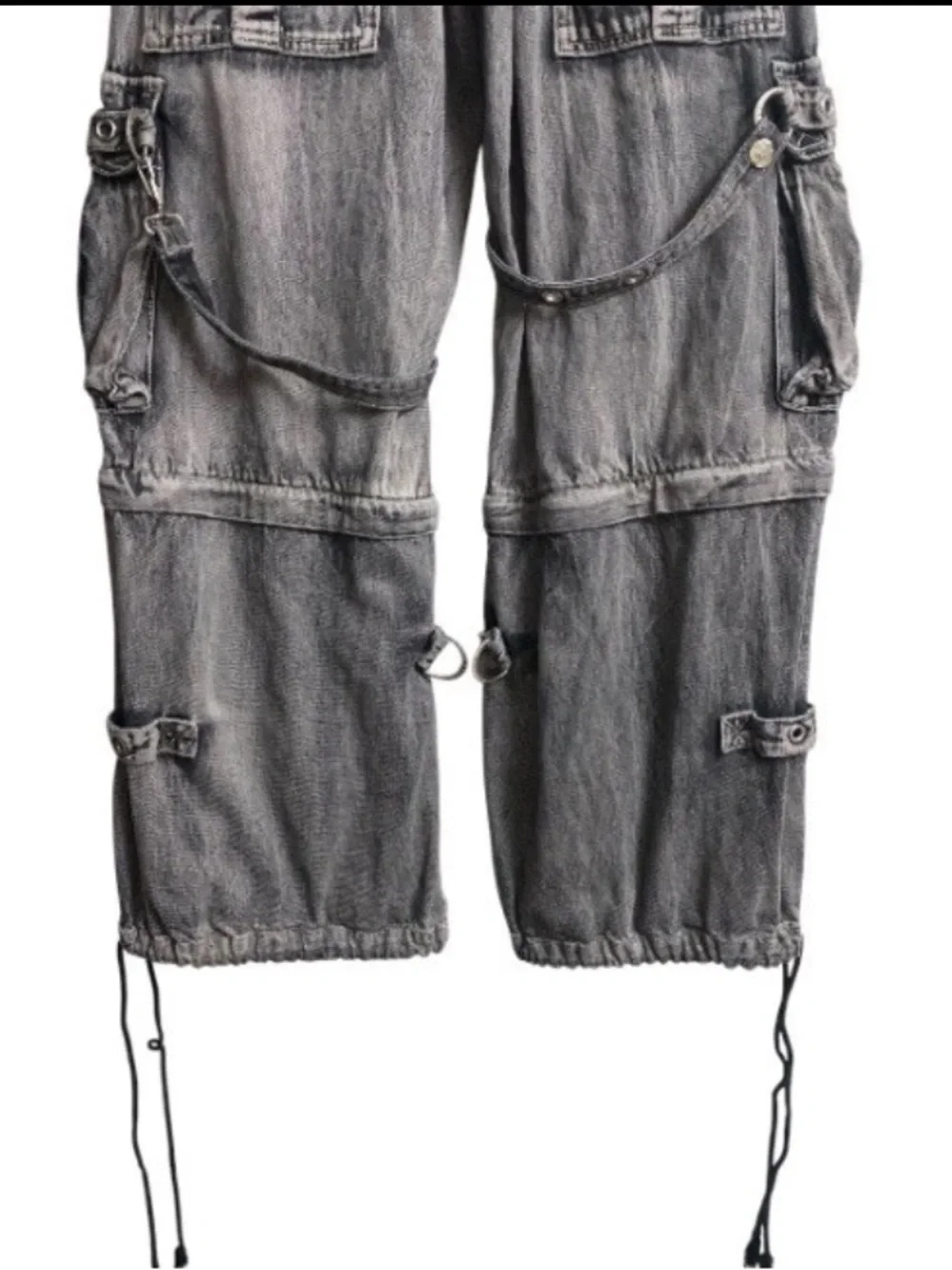 Tripp NYC Daang Goodman Denim Full Force Pant/Short Unisex Sz S  Raver Goth Punk